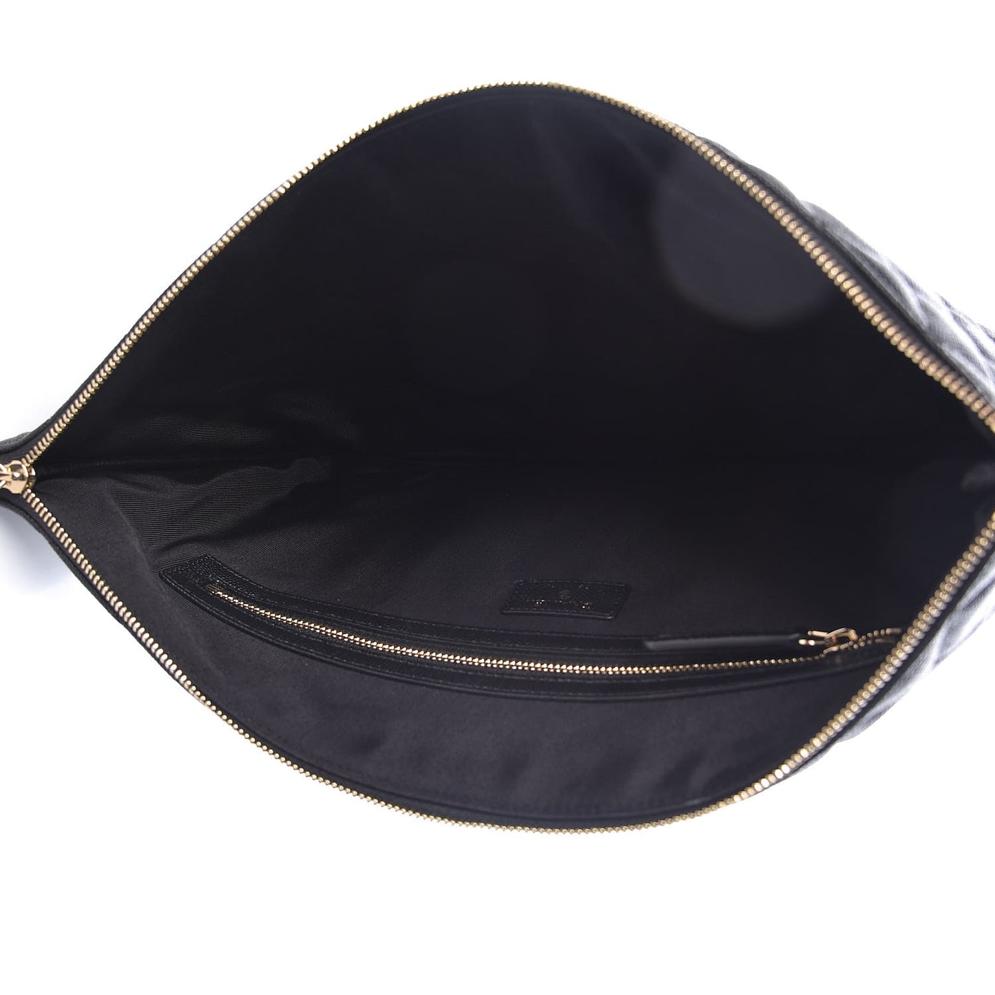 Caviar Quilted Large Cosmetic Case Black