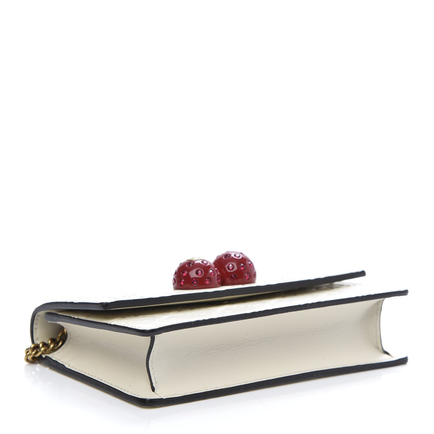 Guccissima Mini Cherry Chain Bag White
