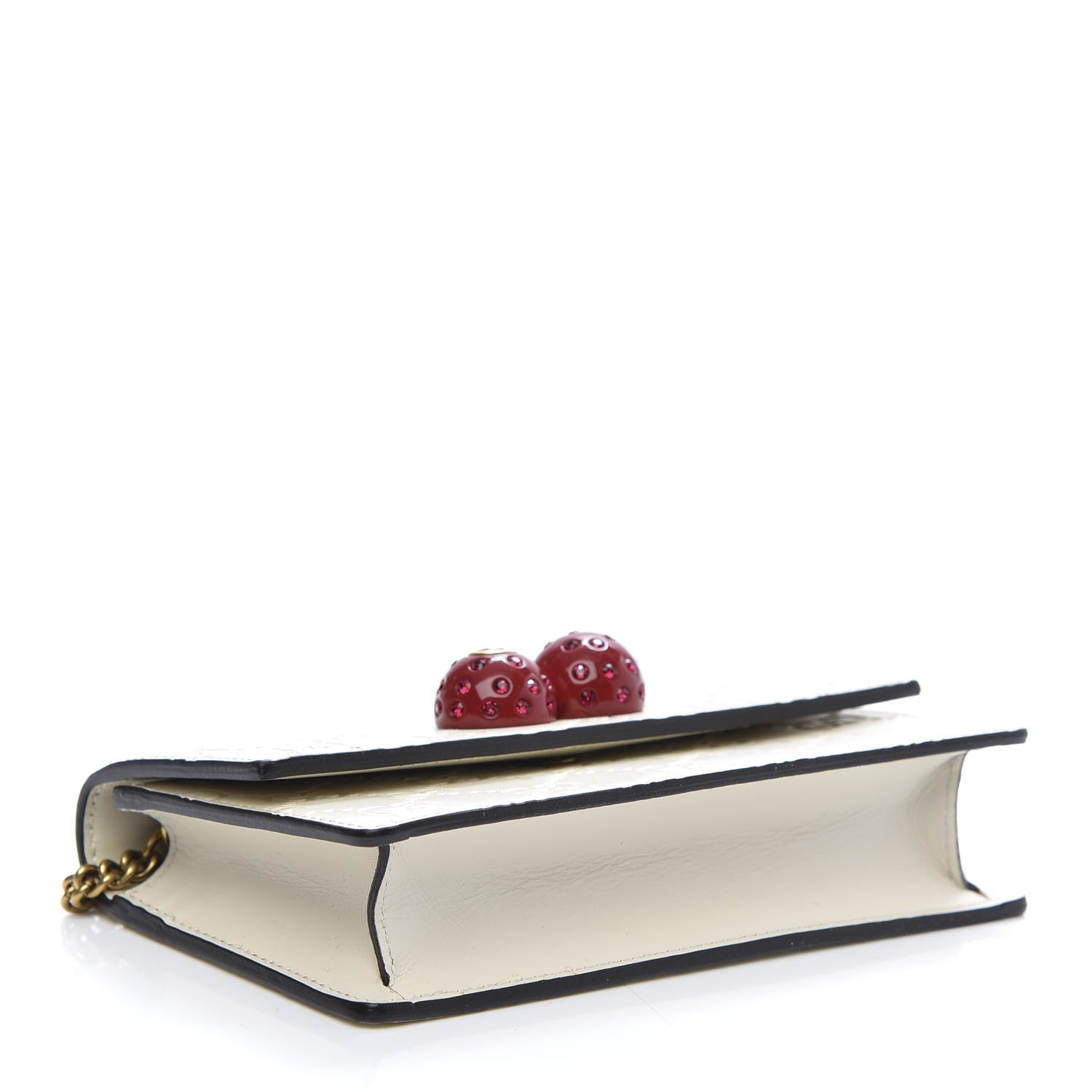 Gucci Guccissima Mini Cherry Chain Bag White 4 of 13