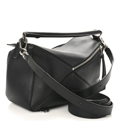 Loewe Calfskin Medium Puzzle Bag Black 3 of 10