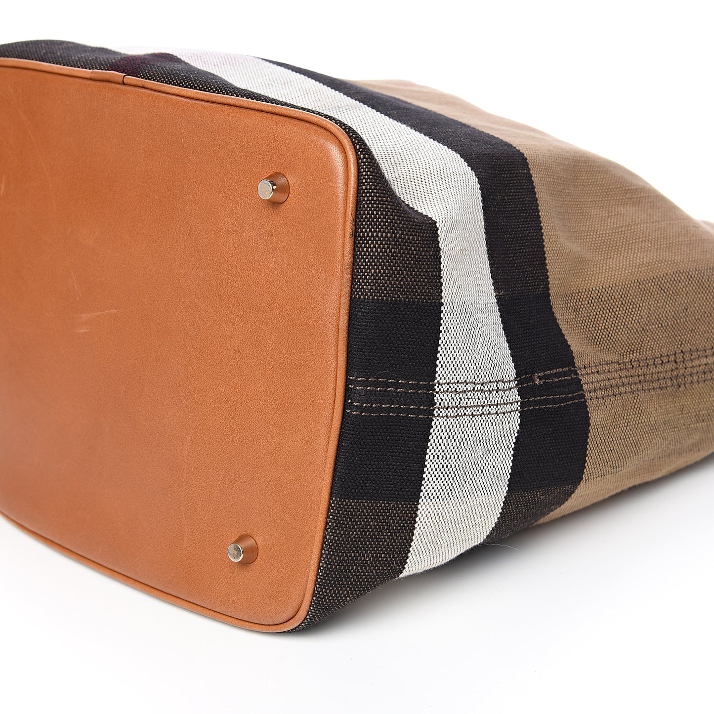 Canvas Mega Check Medium Ashby Hobo Saddle Brown