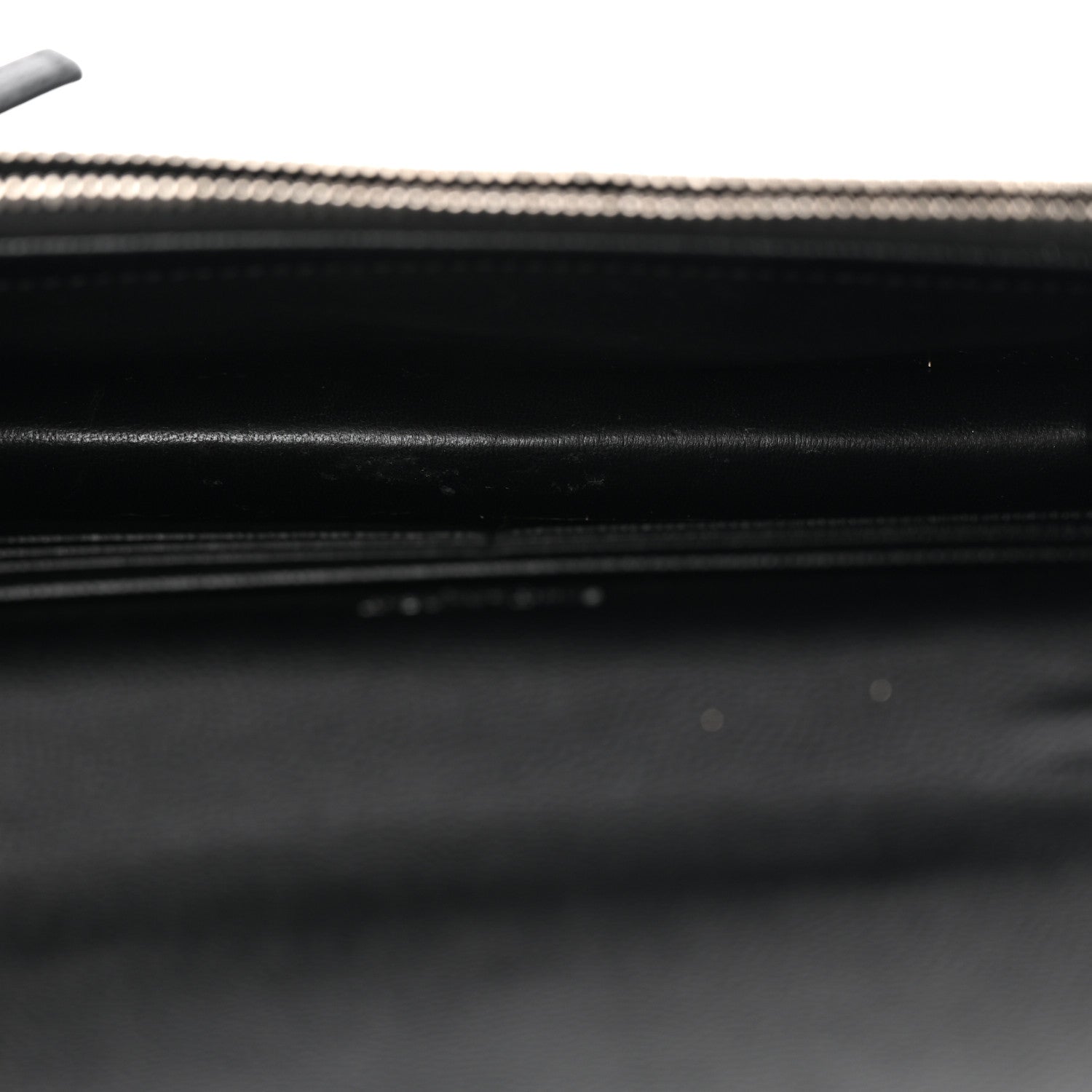 Saint Laurent Grain De Poudre Matelasse Chevron Monogram Envelope Chain Wallet Black 5 of 13
