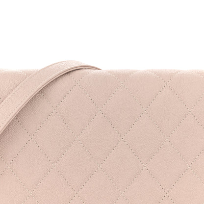 Chanel Caviar Quilted Boy Wallet On Chain WOC Light Beige 8 of 12