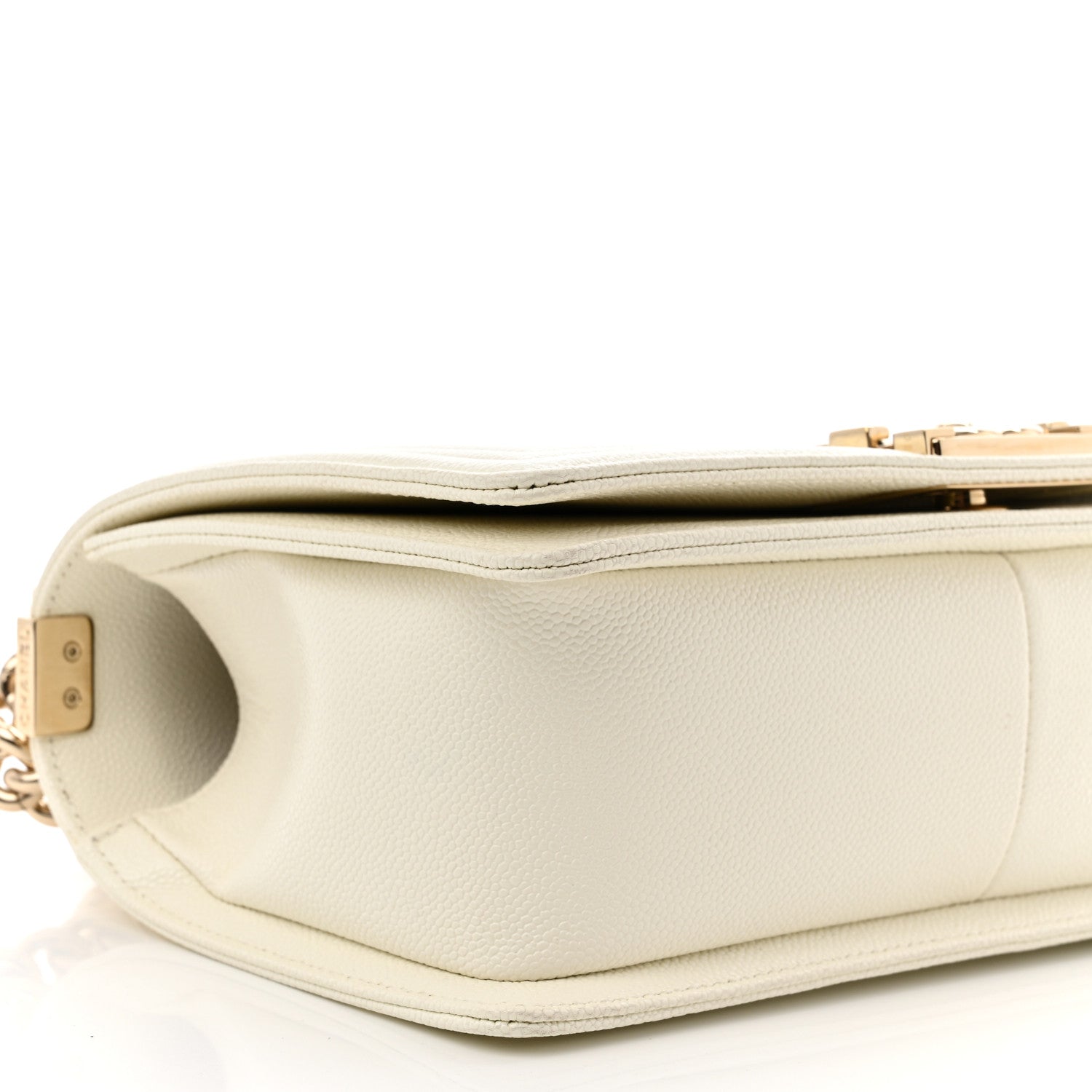 Chanel Caviar Quilted Medium Boy Flap White 8 of 10
