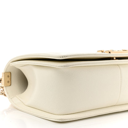 Chanel Caviar Quilted Medium Boy Flap White 8 of 10