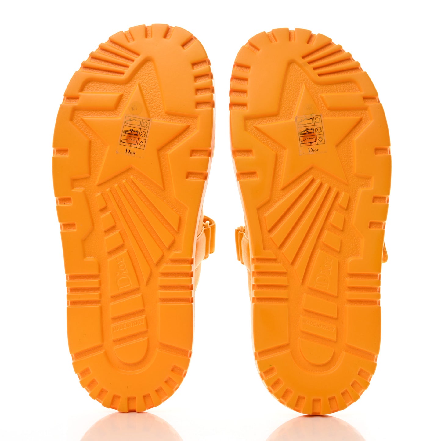 Lambskin Dioract 10mm Slide Sandals 39.5 Amber Yellow
