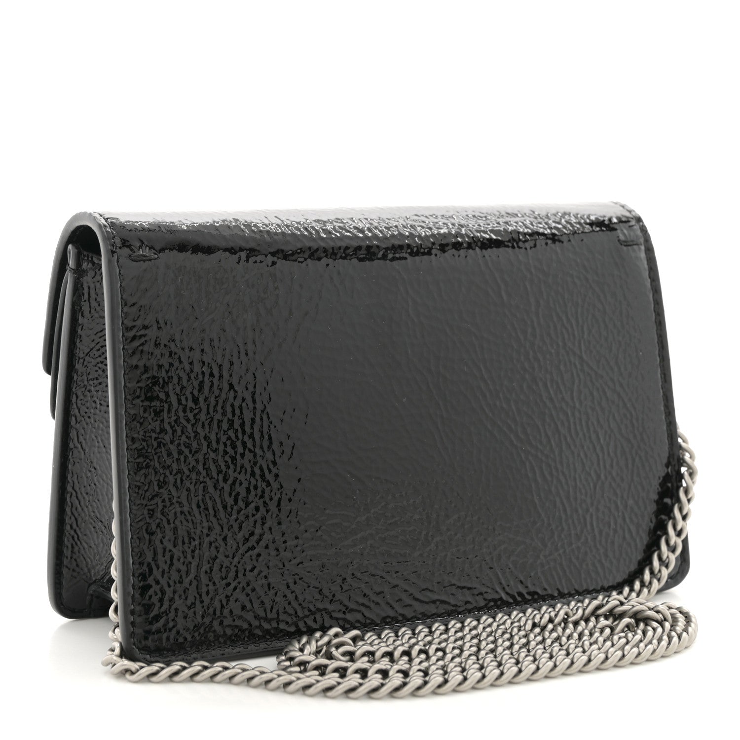Gucci Crinkled Patent Mini Dionysus Shoulder Bag Black 3 of 10