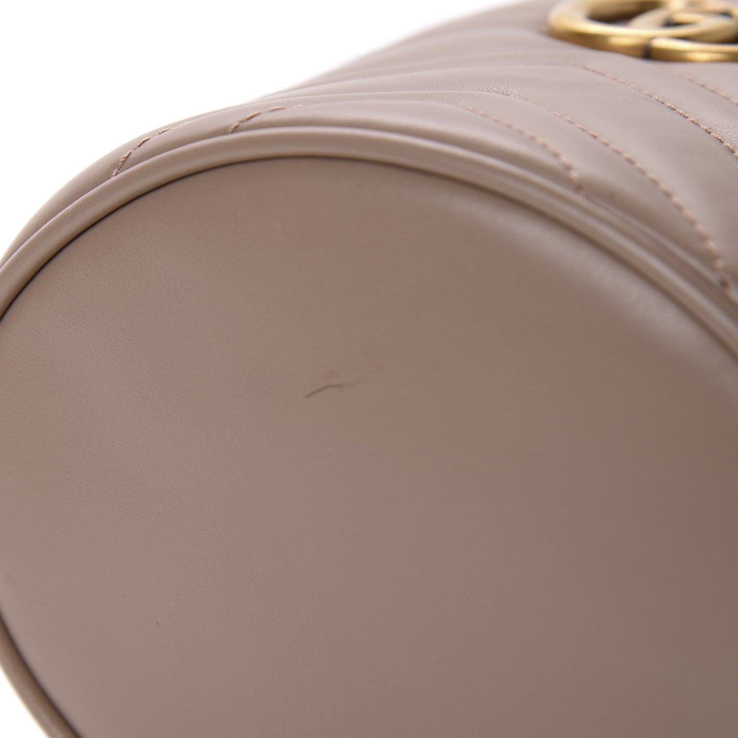 Calfskin Matelasse Mini GG Marmont 2.0 Bucket Bag Porcelain Rose
