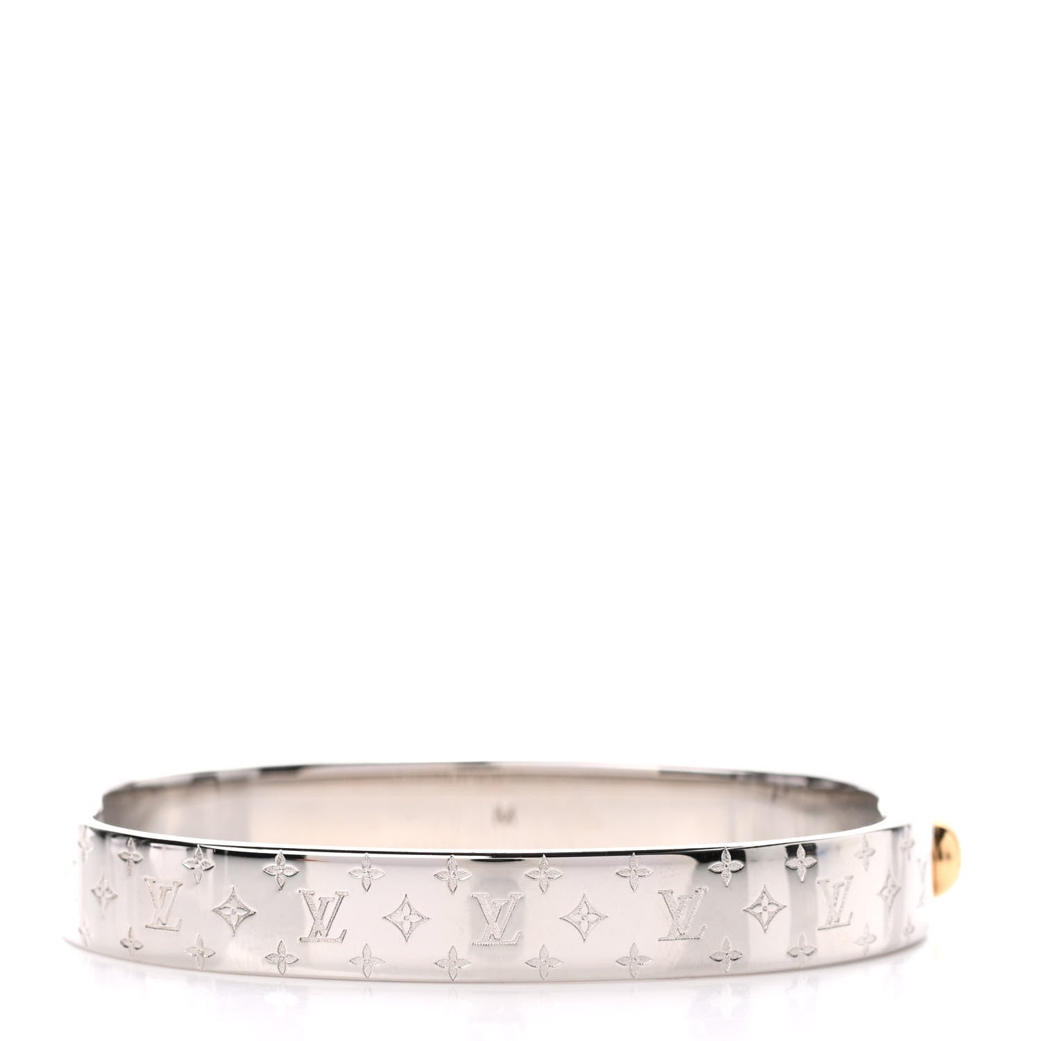 Louis Vuitton Palladium Monogram Nanogram Cuff M 2 of 4