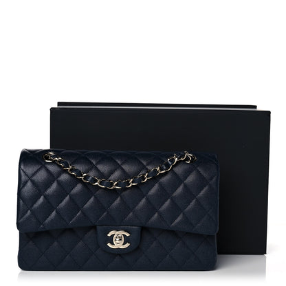 Chanel Caviar Quilted Medium Double Flap Navy 12 of 12
