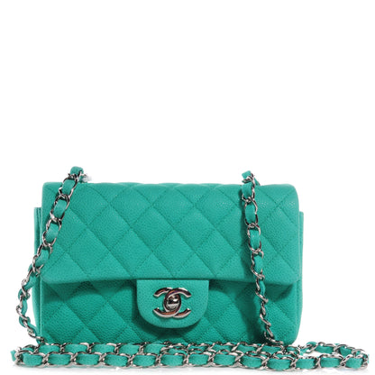 Chanel Iridescent Caviar Quilted Mini Flap Green 1 of 8