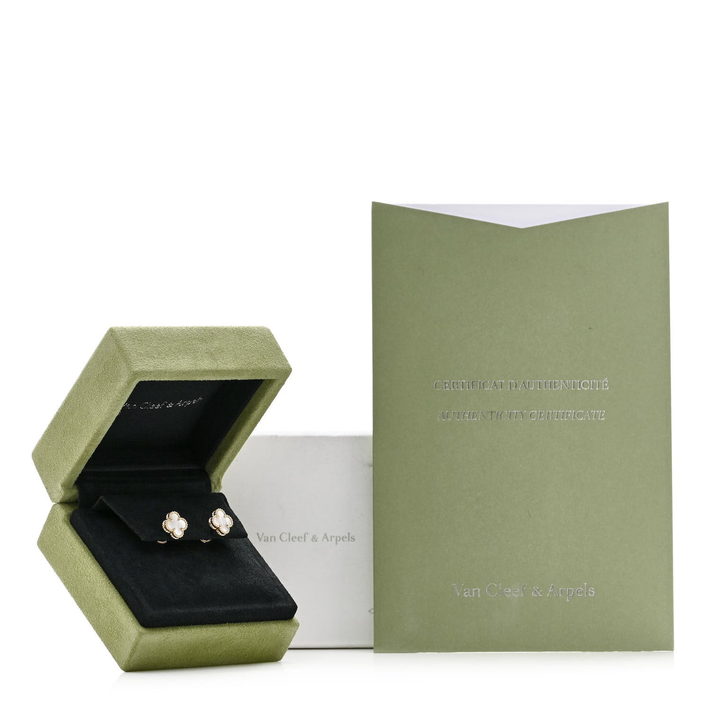 18K Yellow Gold Mother of Pearl Sweet Alhambra Earrings