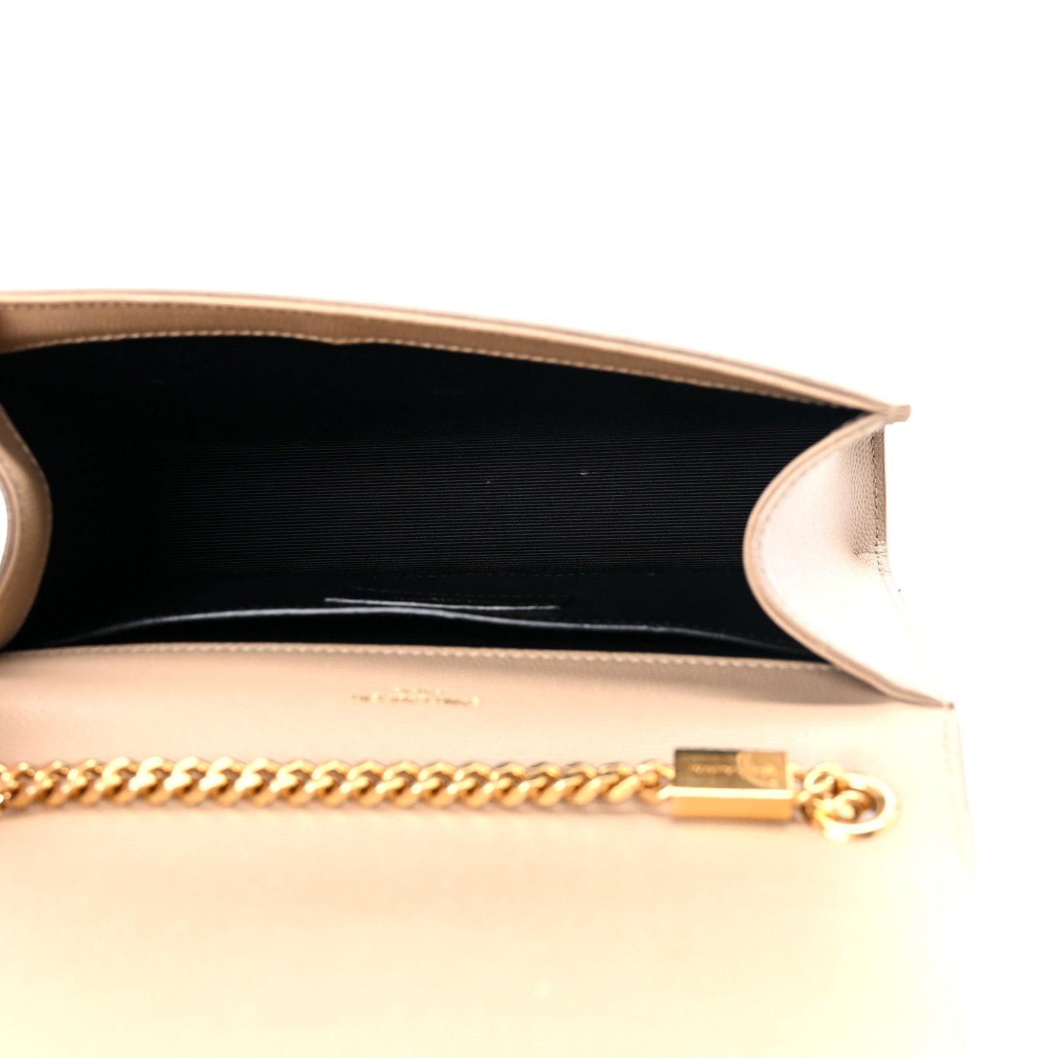 Saint Laurent Grain De Poudre Small Monogram Kate Satchel Dark Beige 5 of 12