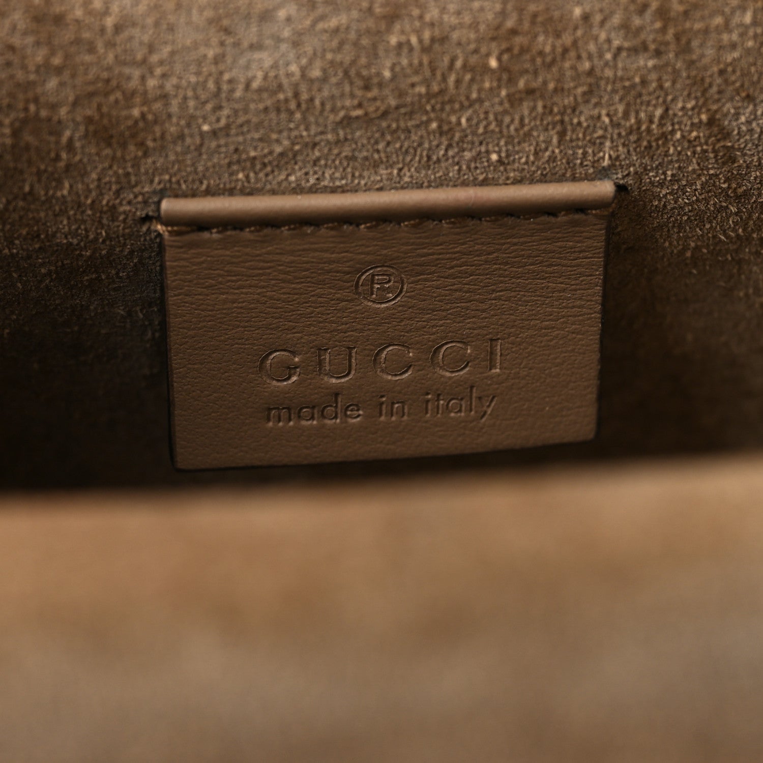 Gucci GG Supreme Monogram Suede Crystal Small Dionysus Shoulder Bag Beige Ebony Taupe 6 of 11