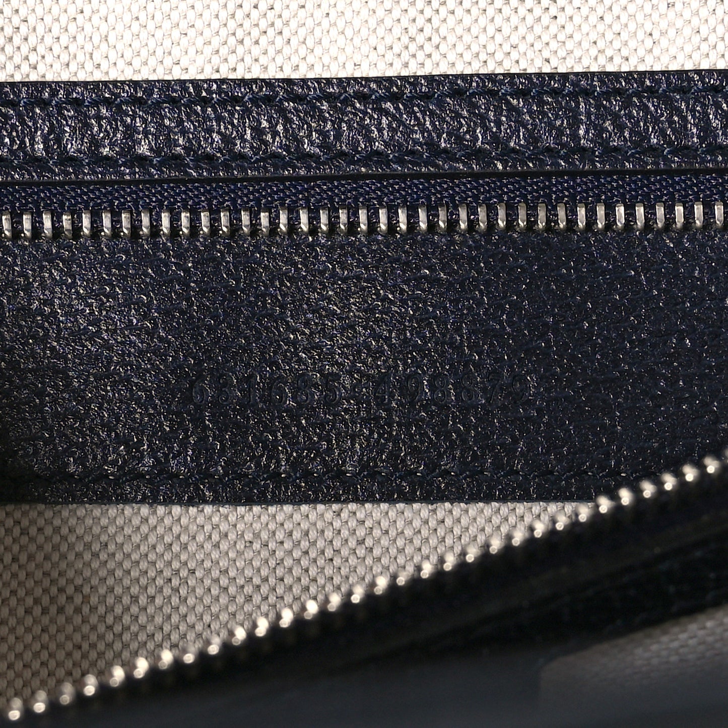 GG Supreme Monogram Textured Calfskin Web Medium Ophidia Shopping Tote Beige Blue