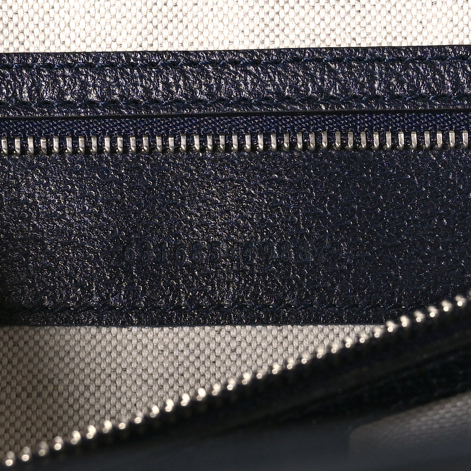 Gucci GG Supreme Monogram Textured Calfskin Web Medium Ophidia Shopping Tote Beige Blue 7 of 11