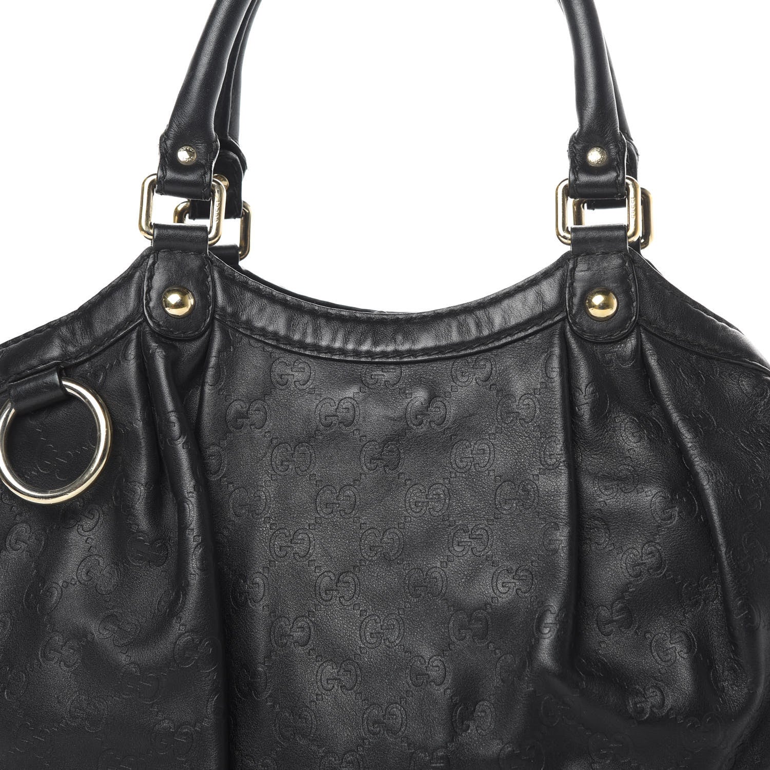 Gucci Guccissima Medium Sukey Tote Black 8 of 17
