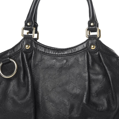 Gucci Guccissima Medium Sukey Tote Black 8 of 17