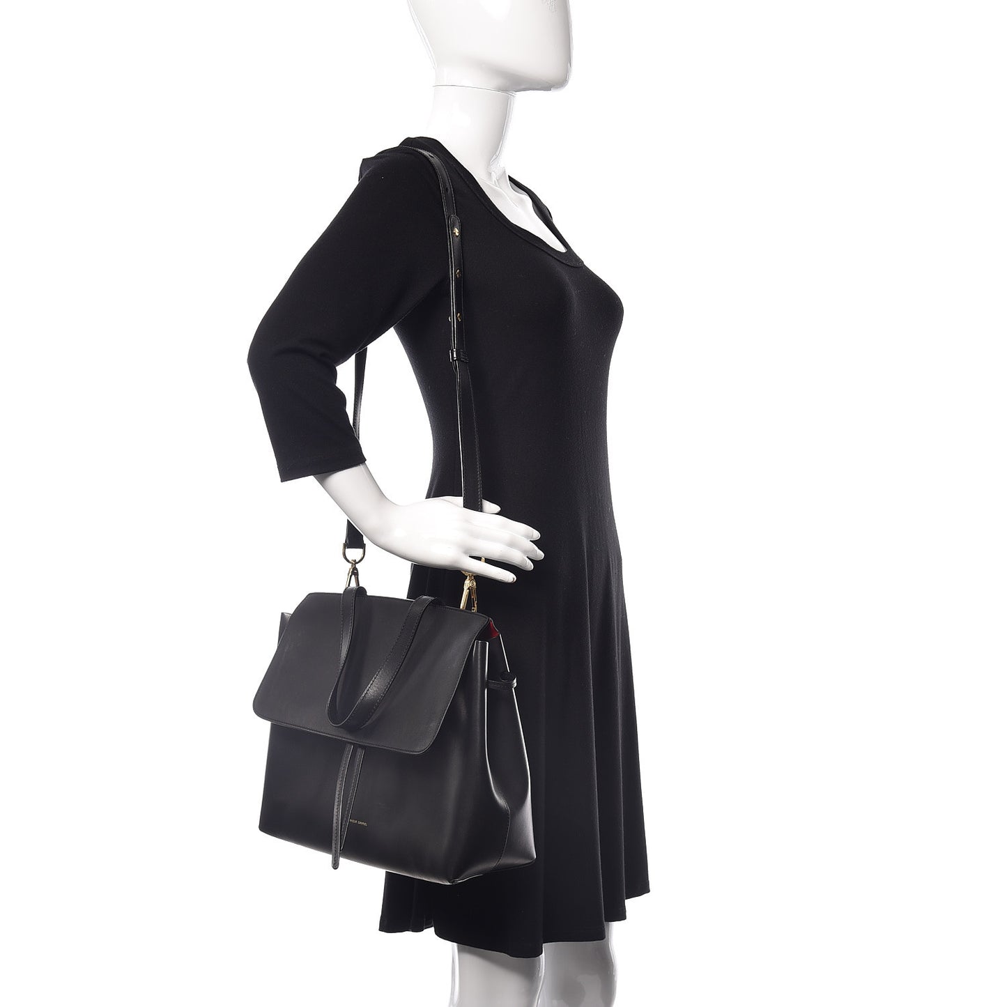 Calfskin Lady Bag Black Flamma
