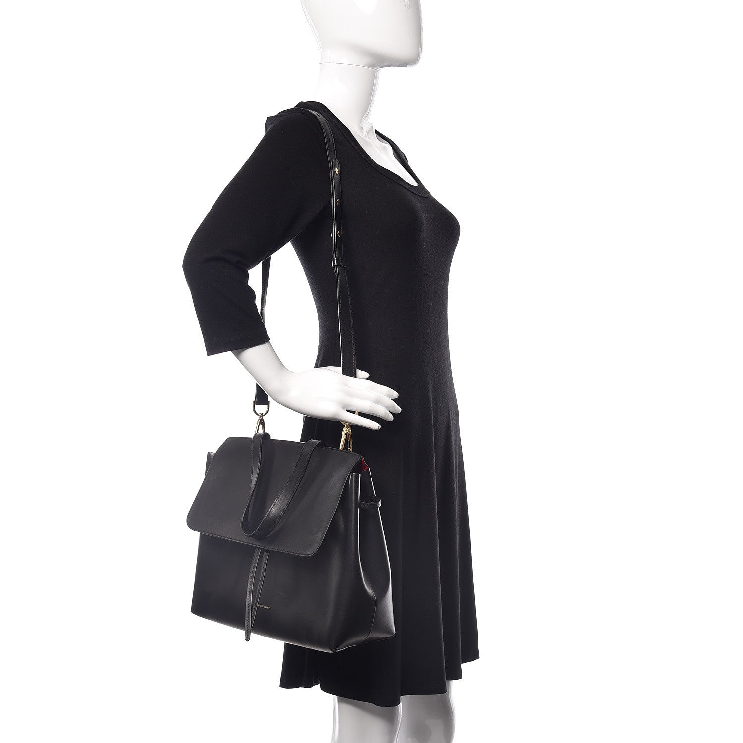 Mansur Gavriel Calfskin Lady Bag Black Flamma 2 of 13
