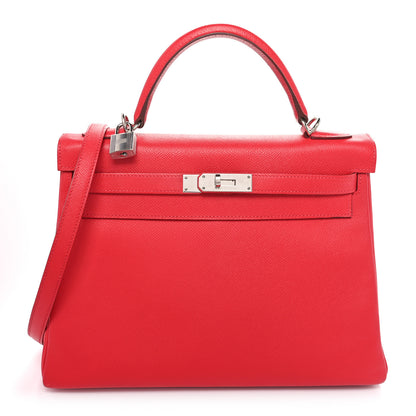 Hermes Epsom Kelly Retourne 32 Vermillion 1 of 10