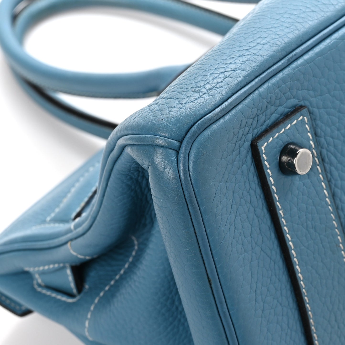 Taurillon Clemence JPG Birkin 42 Blue Jean