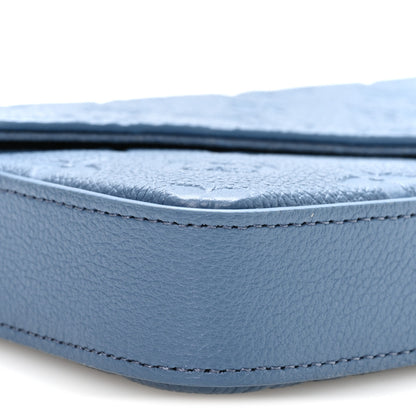 Louis Vuitton Empreinte Pochette Felicie Chain Wallet Blue Jean 9 of 11
