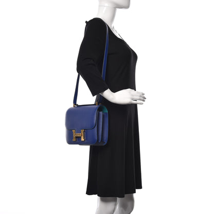 Hermes Epsom Horseshoe Constance 24 Bleu Electric Bleu Paon 2 of 25