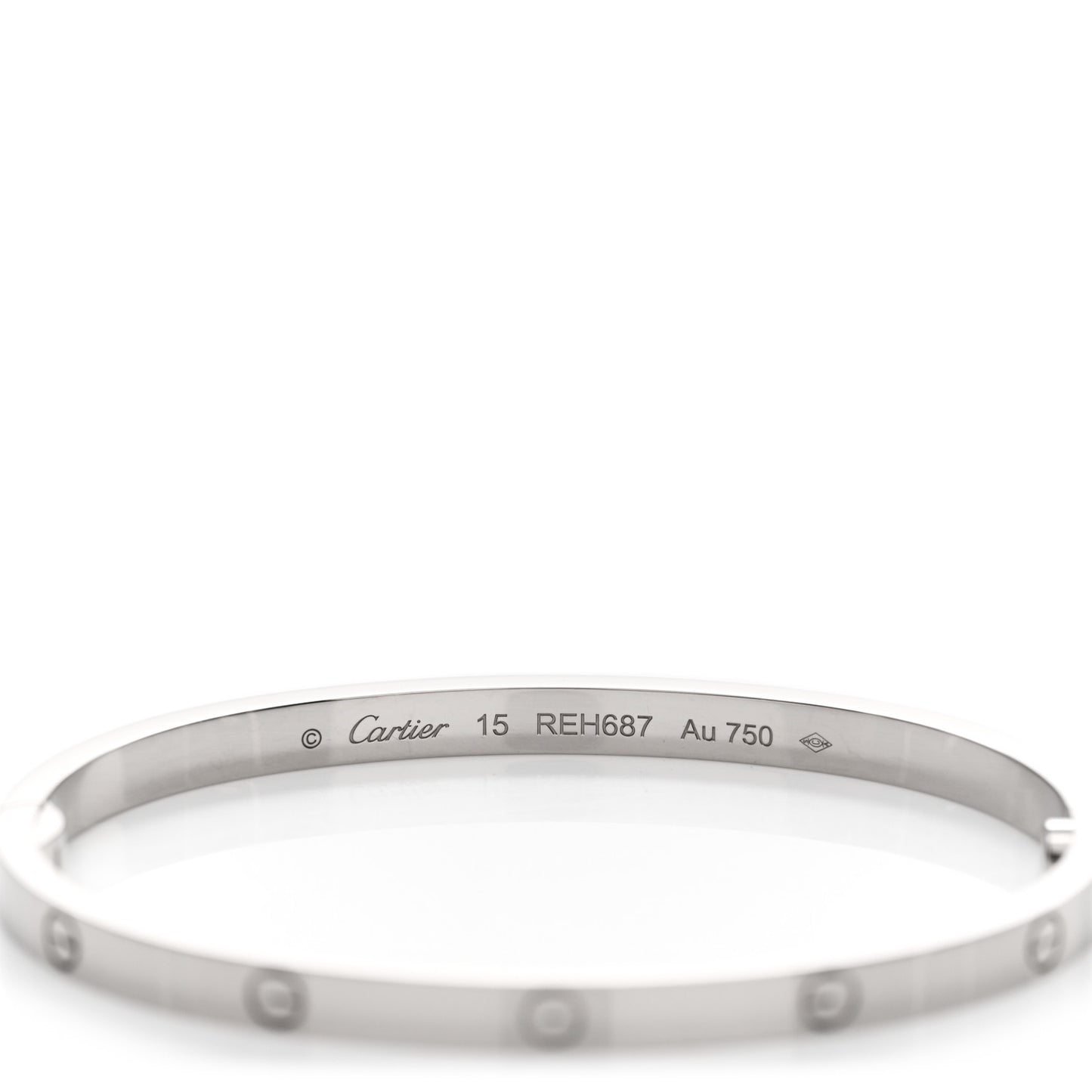 18K White Gold Small LOVE Bracelet 15