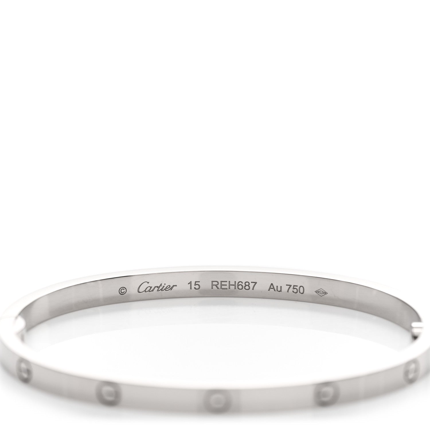 Cartier 18K White Gold Small LOVE Bracelet 15 3 of 5