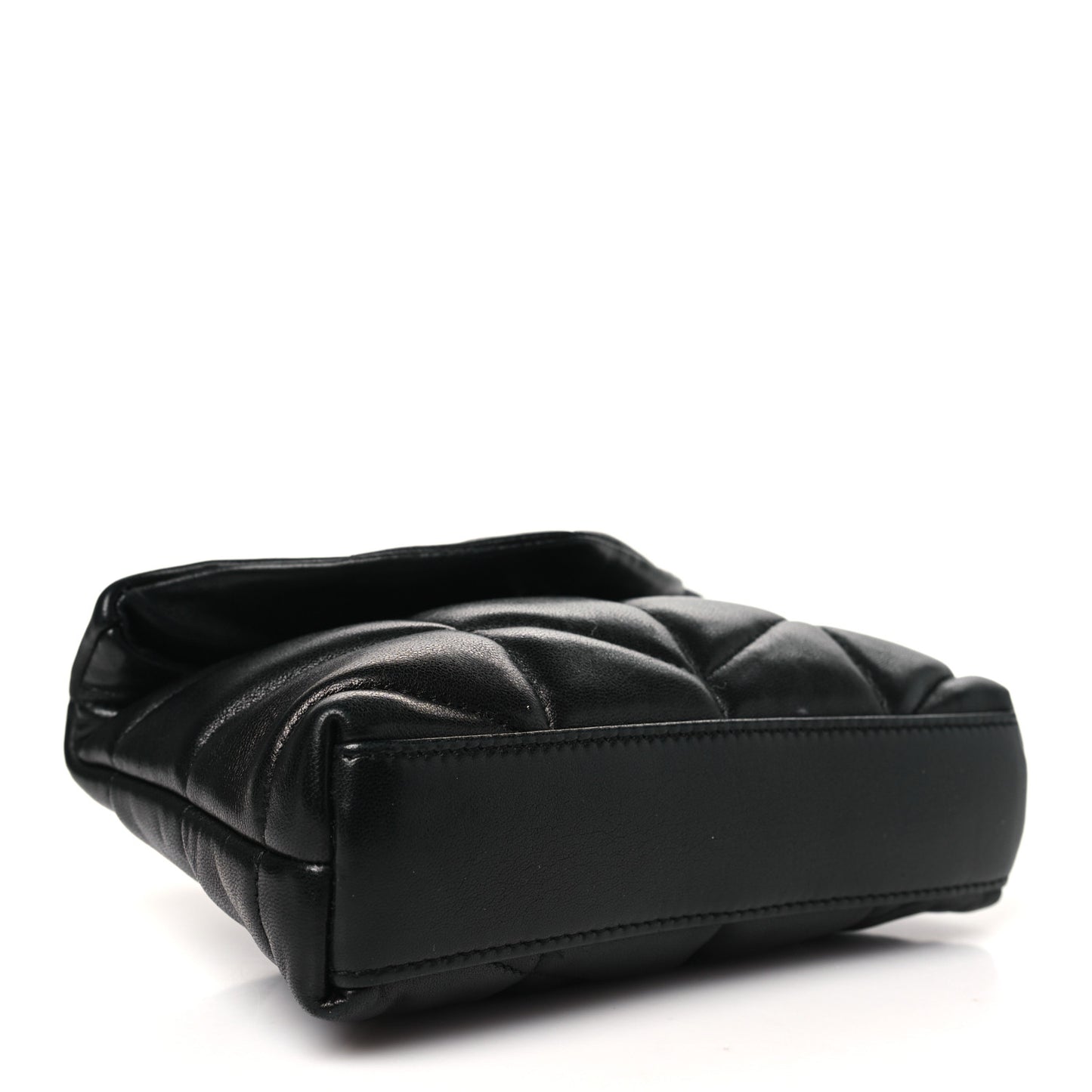 Lambskin Monogram Loulou Puffer Pouch Clutch Black