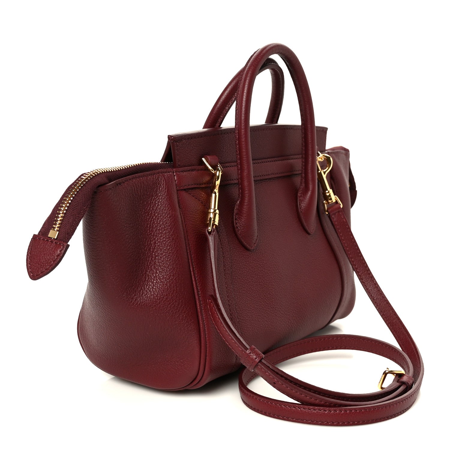 Celine Grained Calfskin Little New Luggage Syrah 3 of 10