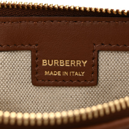 Burberry Canvas Calfskin Check Knitted Small Olympia Birch Brown 6 of 9