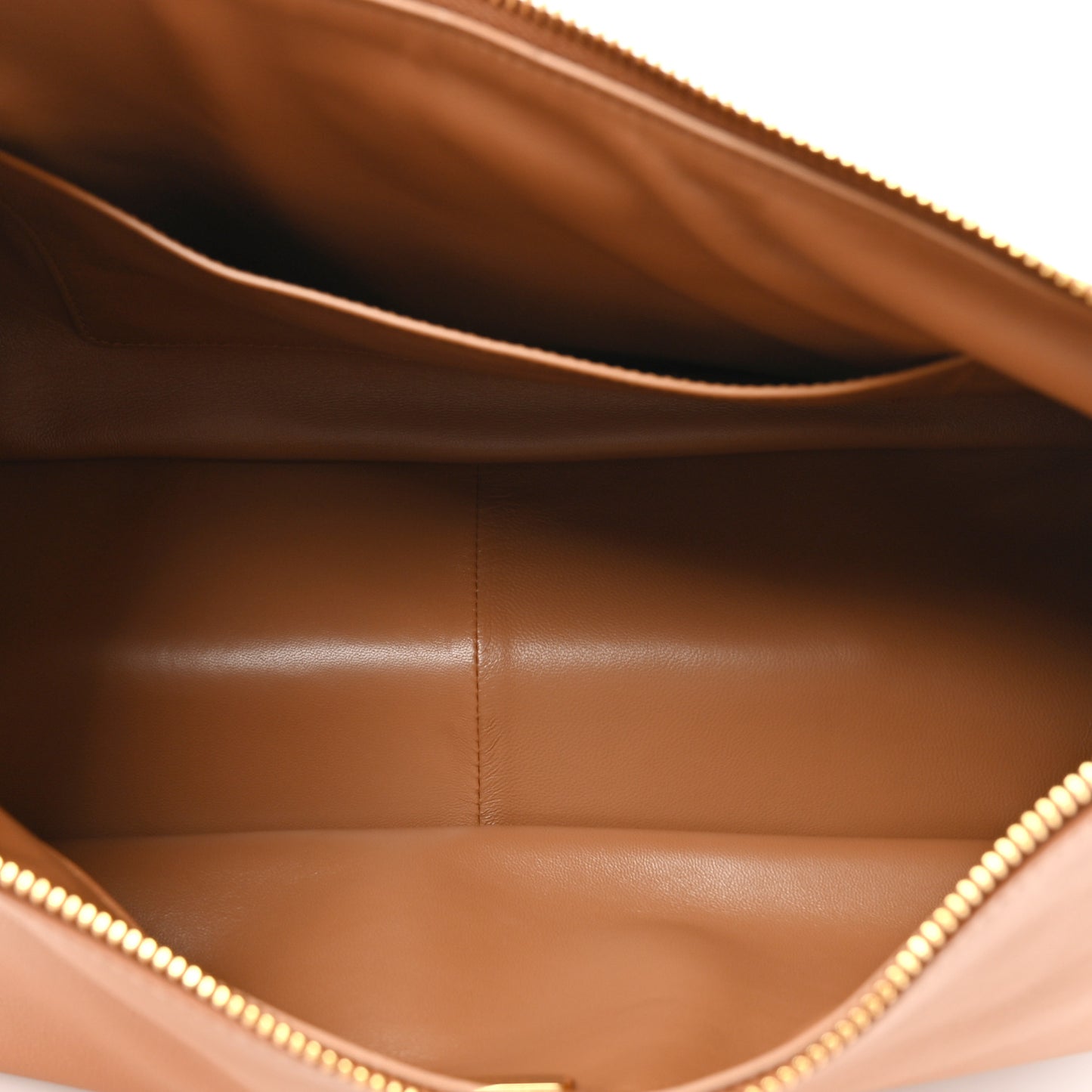 Soft Calfskin Large Aimée Shoulder Bag Caramel