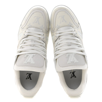 Louis Vuitton Calfskin Monogram Mens LV Trainer Sneakers 7 White 2 of 10
