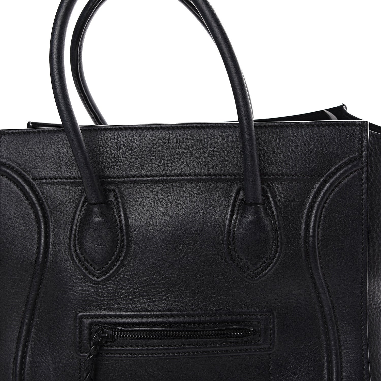 Celine Supple Calfskin Medium Phantom Luggage Black 9 of 9
