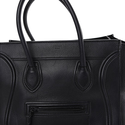Celine Supple Calfskin Medium Phantom Luggage Black 9 of 9