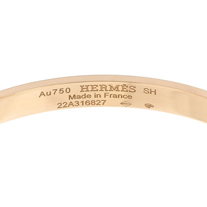 Hermes 18K Yellow Gold Diamond PM Kelly Bracelet SH 3 of 4