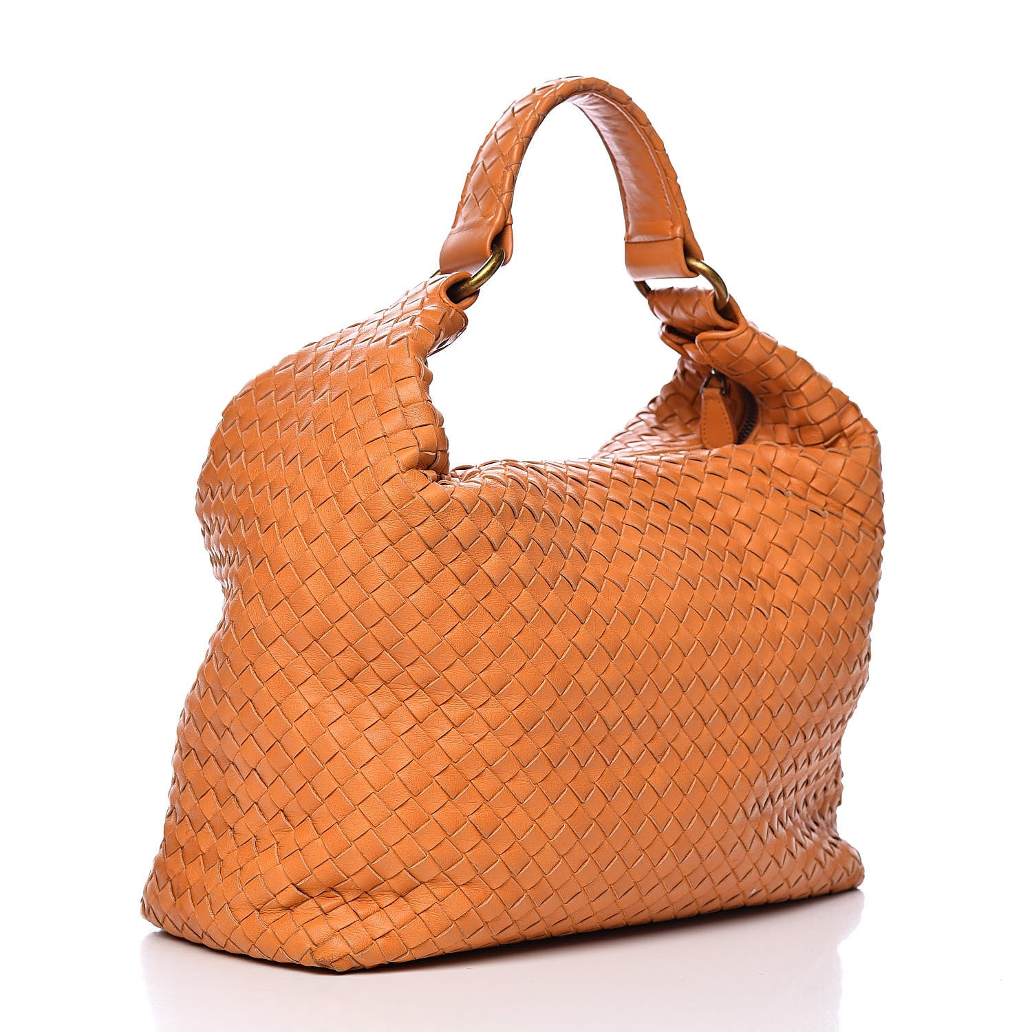 Bottega Veneta Nappa Intrecciato Pyramid Hobo Saffron 3 of 13