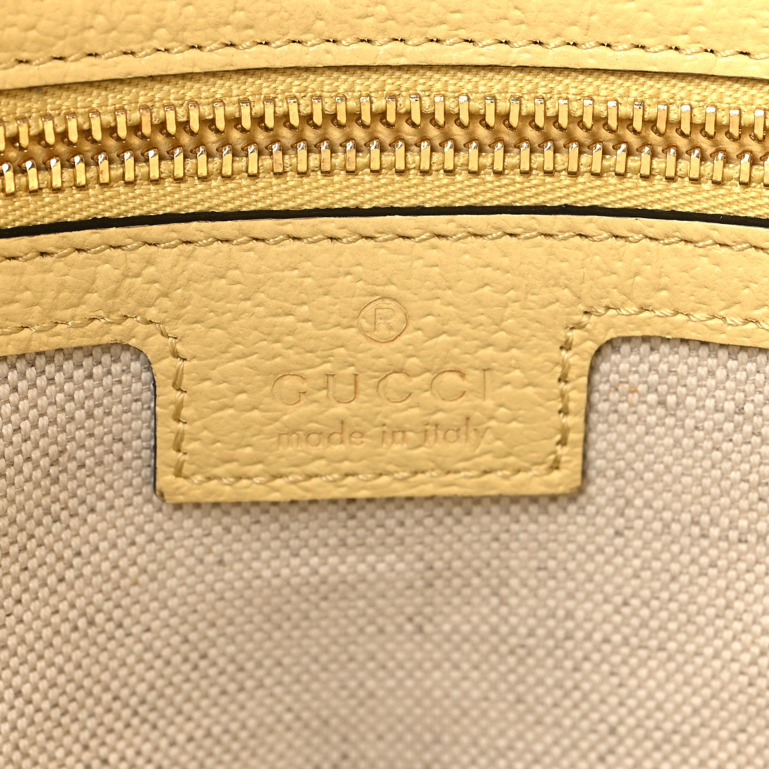 Gucci Monogram Jumbo GG Textured Dollar Calfskin Medium Ophidia Shopping Tote Camel Banana 6 of 10