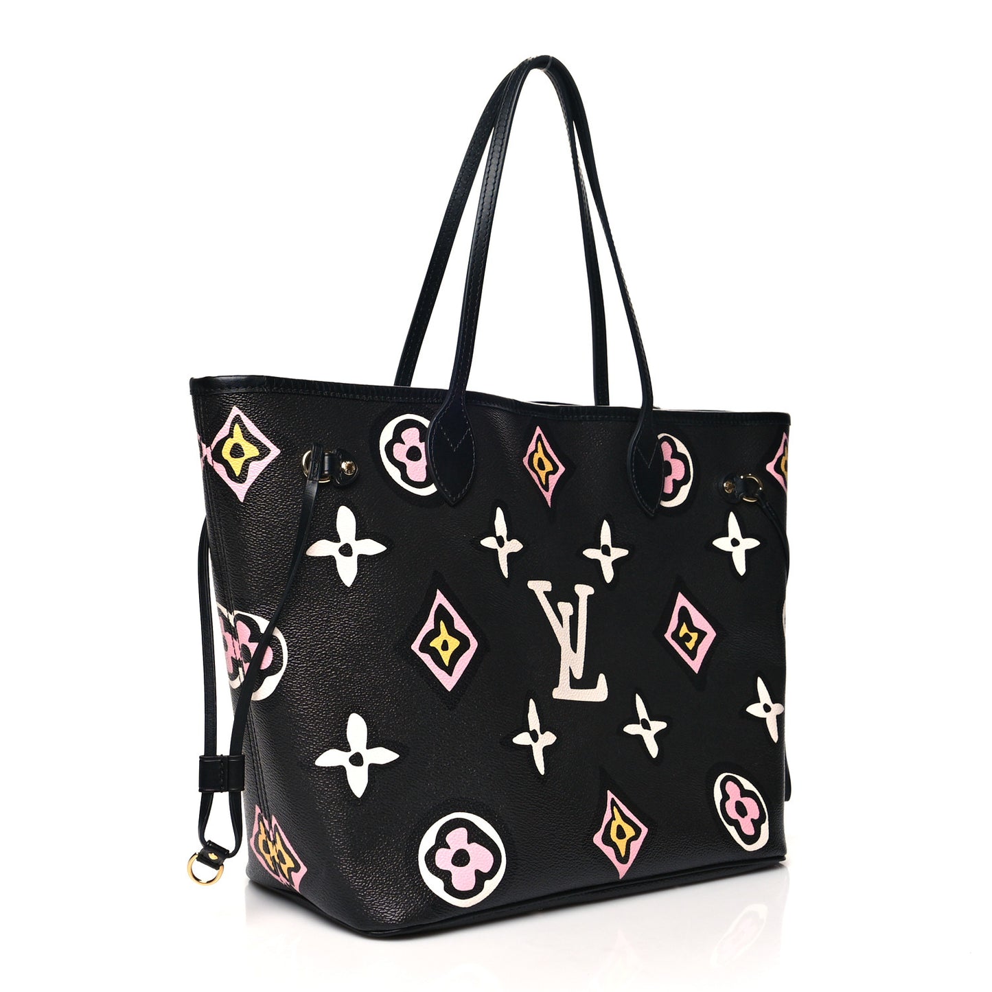 Monogram Giant Wild At Heart Neverfull MM Black