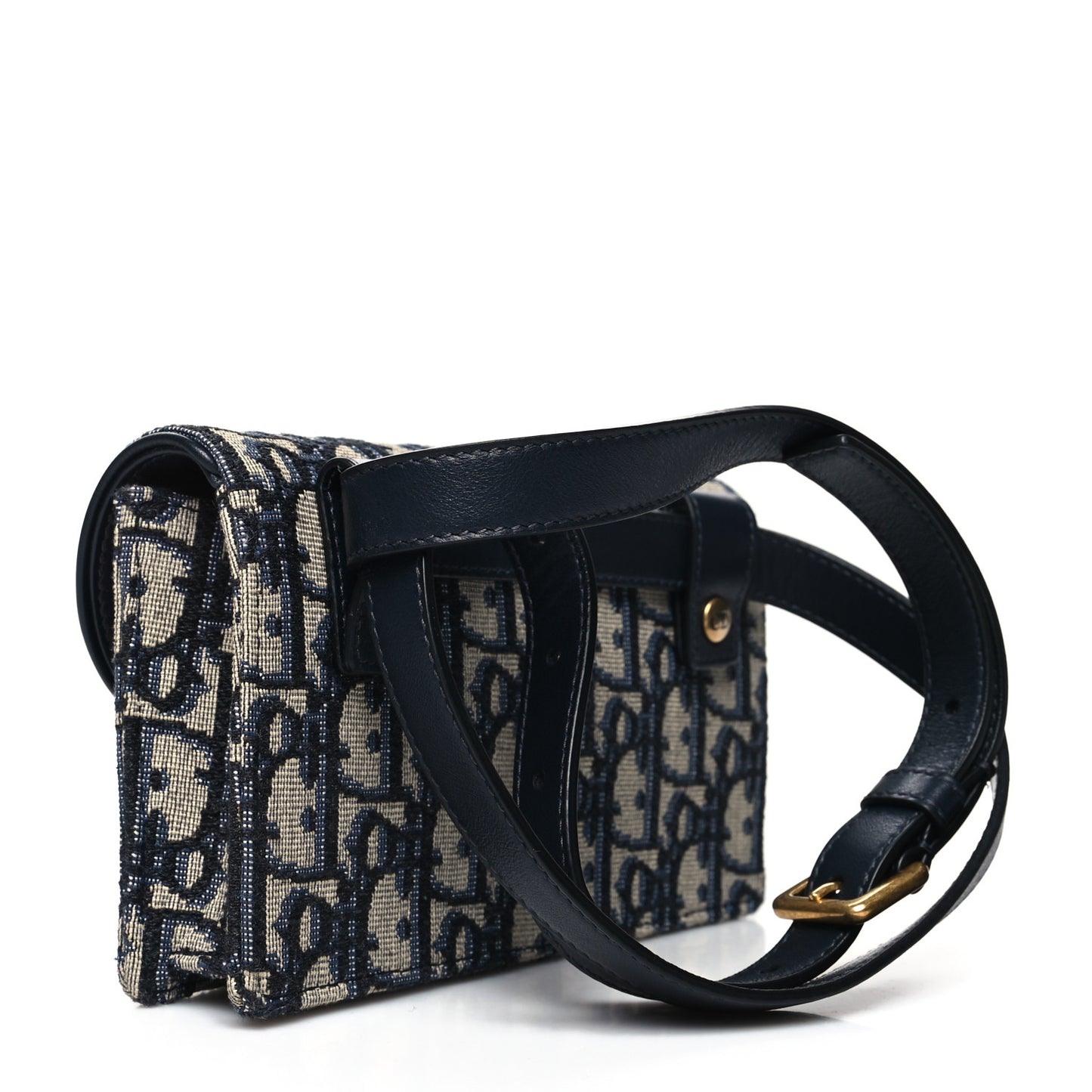 Oblique Saddle Belt Bag Blue