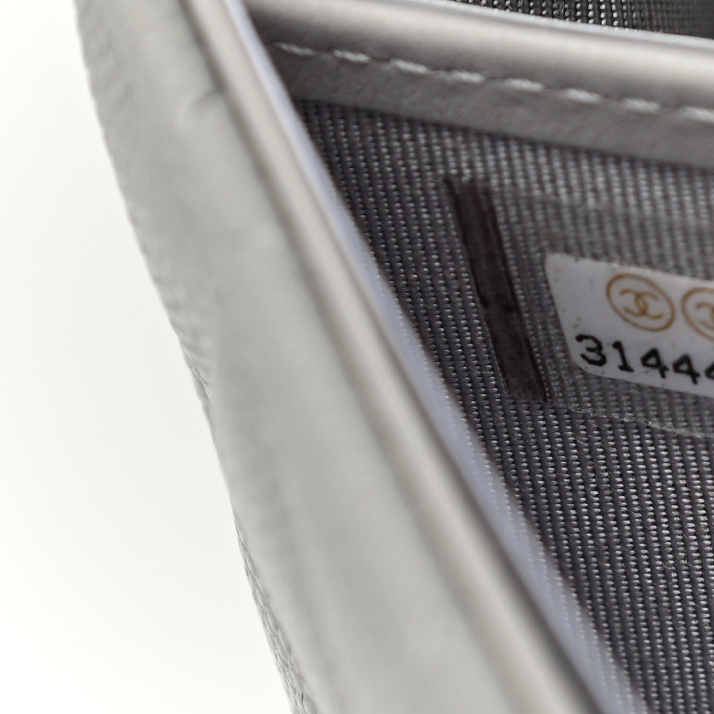 Caviar Quilted Large Flap Wallet Grey