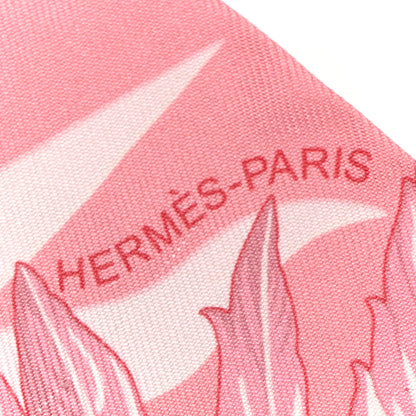 Hermes Silk Cheval Phoenix Twilly Grenadine Rose Gris 7 of 7