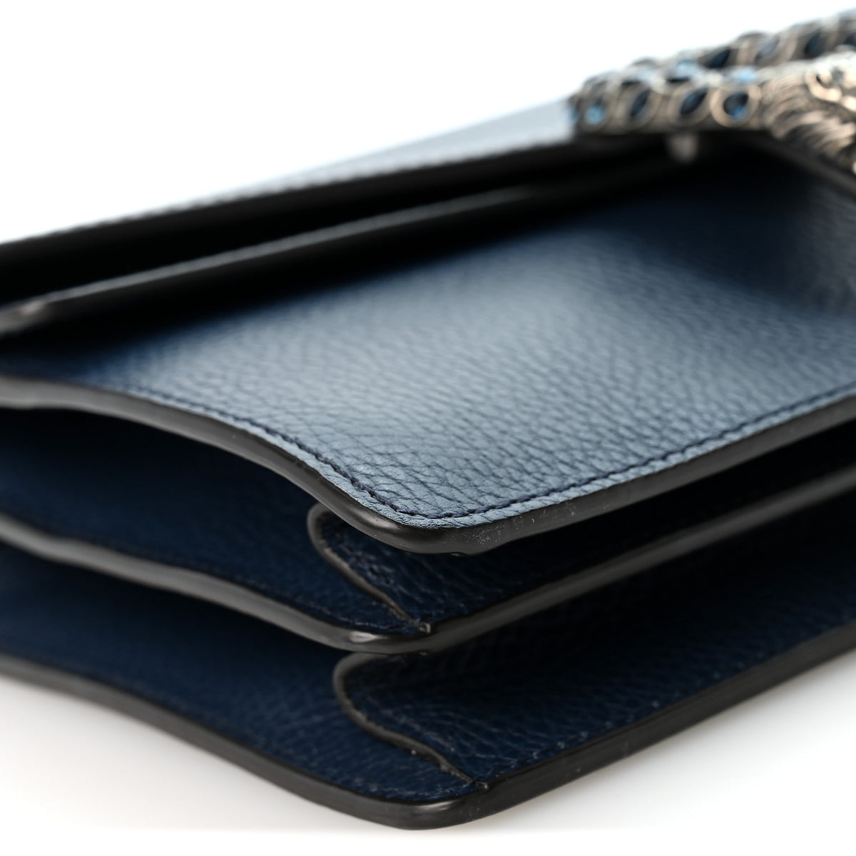 Gucci Dollar Calfskin Crystal Small Dionysus Shoulder Bag Blue Agata Montana Sapphire 10 of 11