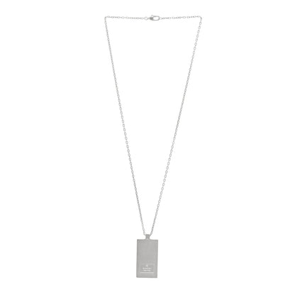 Gucci Sterling Silver Logo Rectangle Pendant Necklace 3 of 5