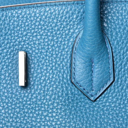 Hermes Taurillon Clemence Birkin 35 Bleu Izmir 26 of 42