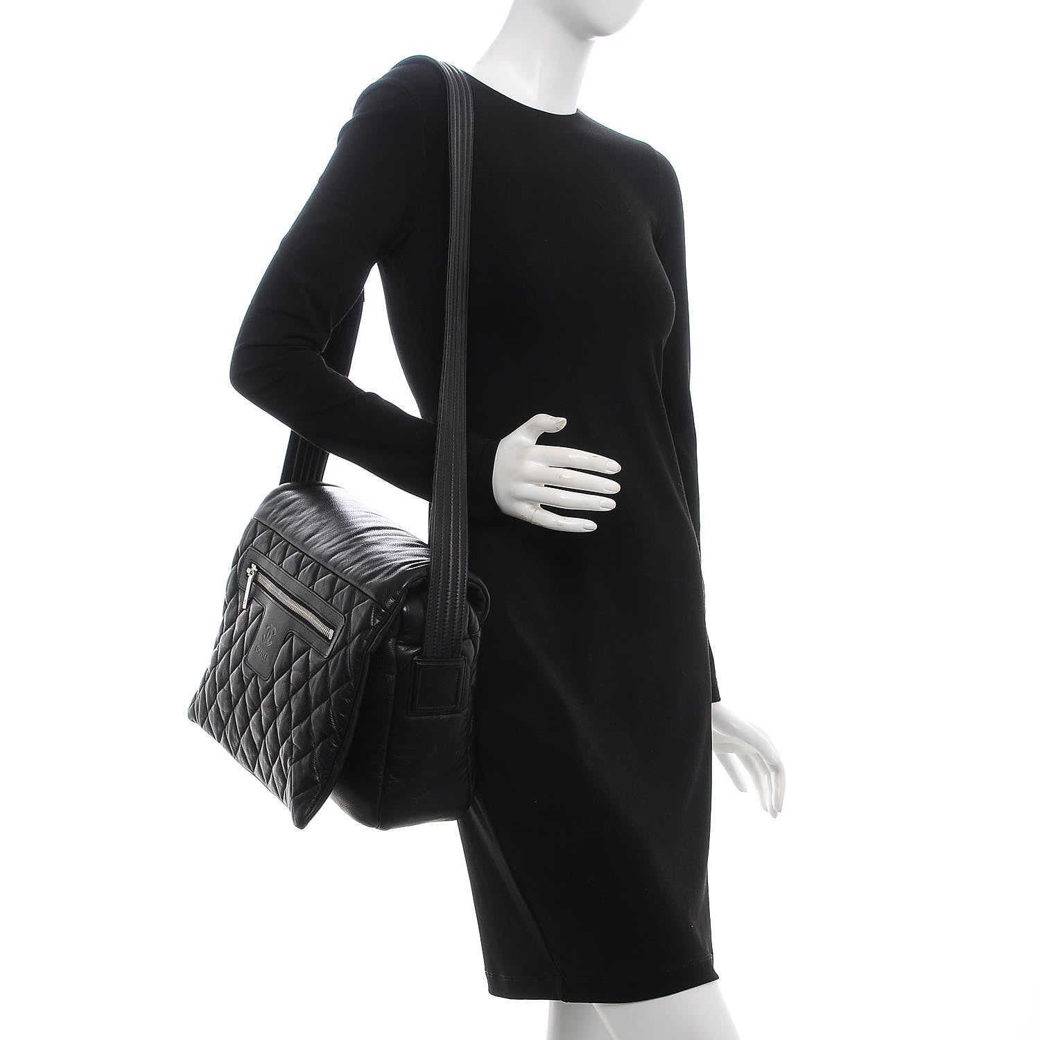Chanel Caviar Quilted Coco Cocoon Messenger Black 2 of 7