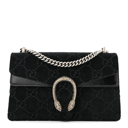 Gucci Velvet GG Monogram Small Dionysus Shoulder Bag Black 1 of 10