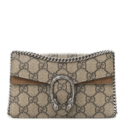 Gucci GG Supreme Monogram Super Mini Dionysus Shoulder Bag Taupe 1 of 11